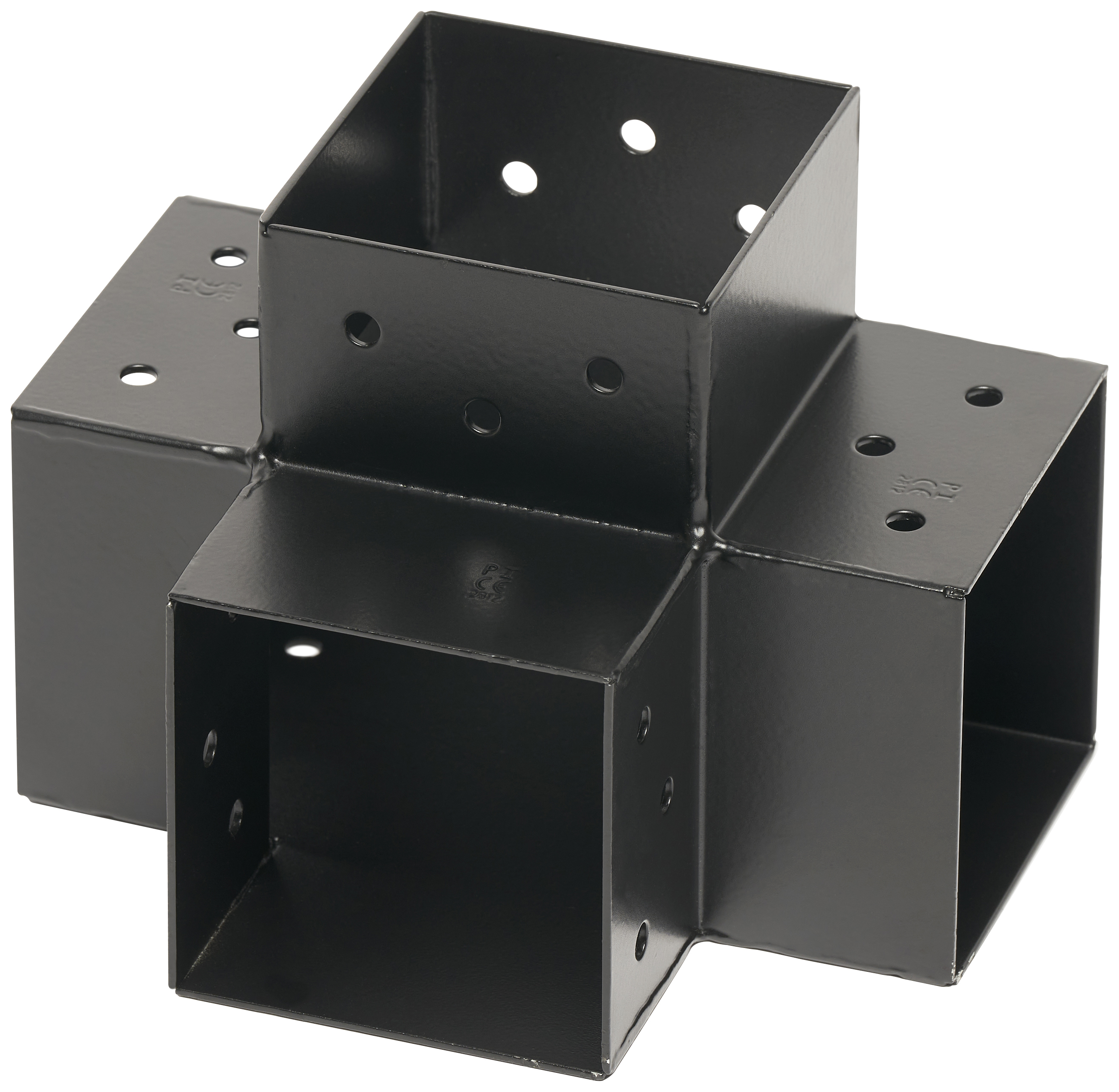 Wickes Pergola Black 4-Way Connector - for 90mm Pergola Posts