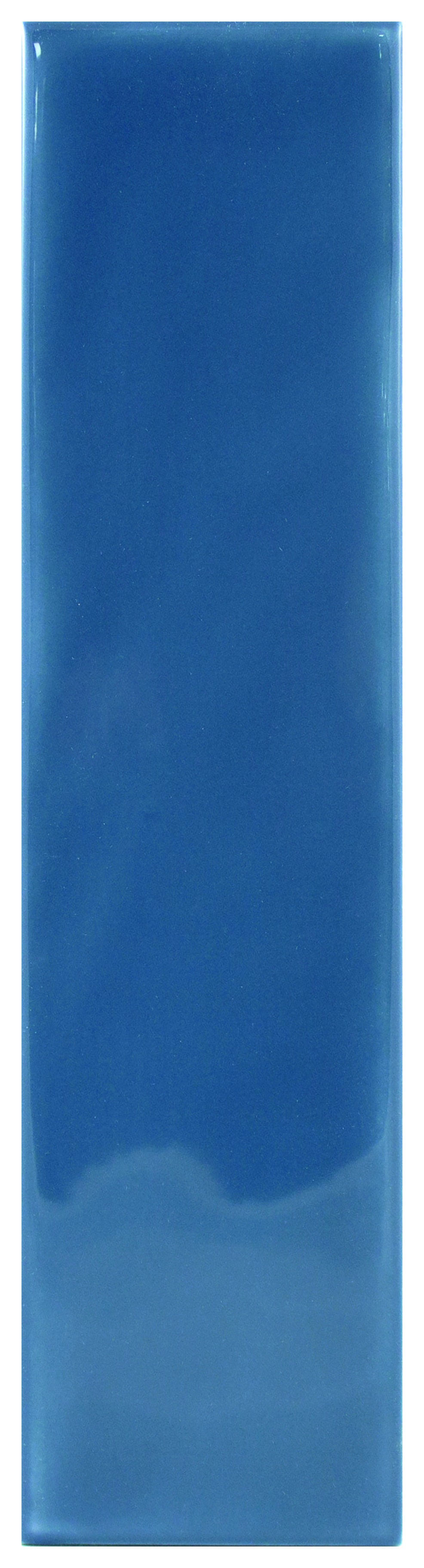 Wickes Boutique Flair Gradient Plain Blue Gloss Ceramic Wall Tile - Cut Sample