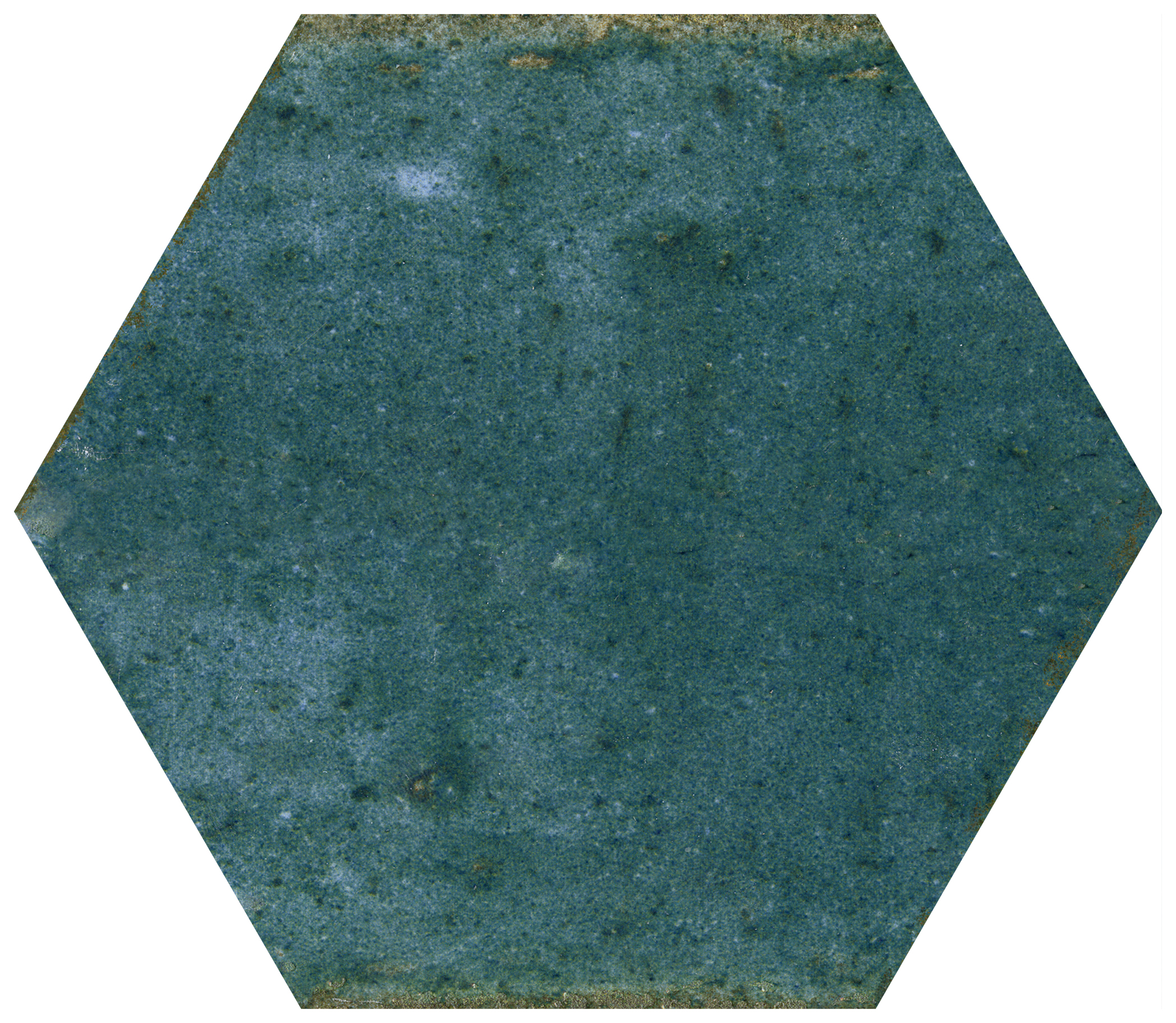 Wickes Boutique Wisteria Hexagon Blue Gloss Ceramic Wall Tile 173x150mm - Cut Sample