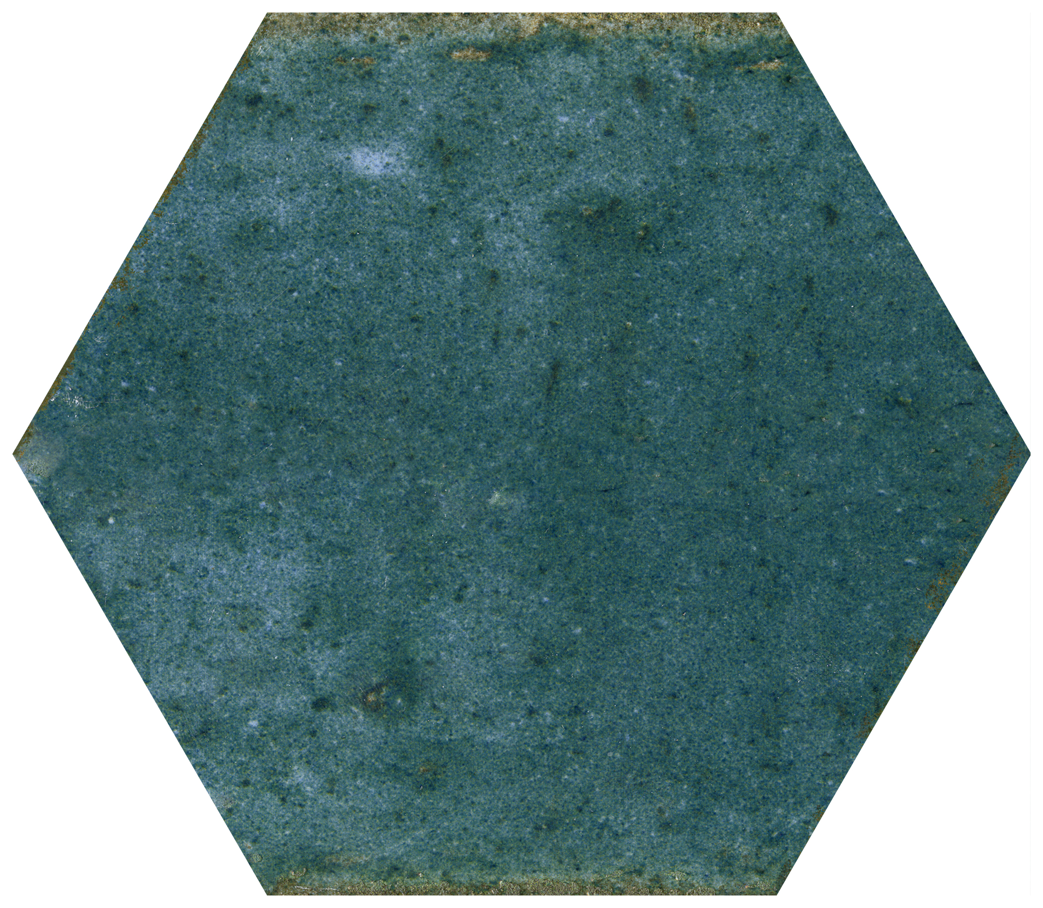 Wickes Boutique Wisteria Hexagon Blue Gloss Ceramic Wall Tile - Cut Sample