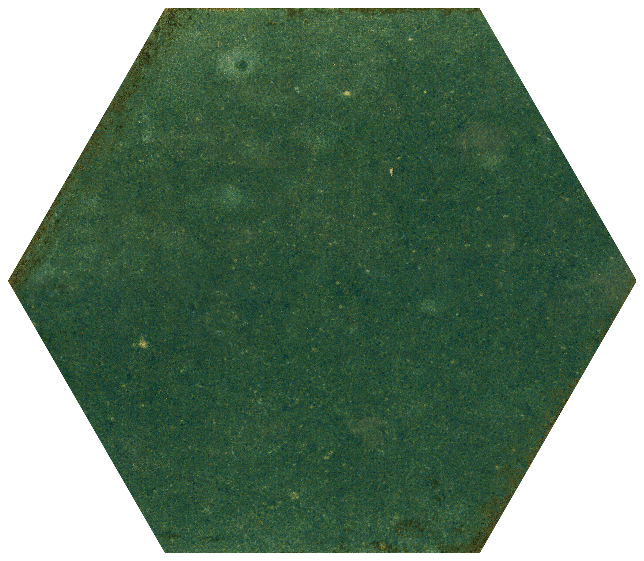 Wickes Boutique Wisteria Hexagon Green Gloss Ceramic Wall Tile - Cut Sample