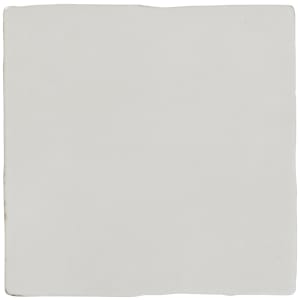 Wickes Boutique Flora White Gloss Ceramic Wall Tile - 130 x 130mm - Cut Sample