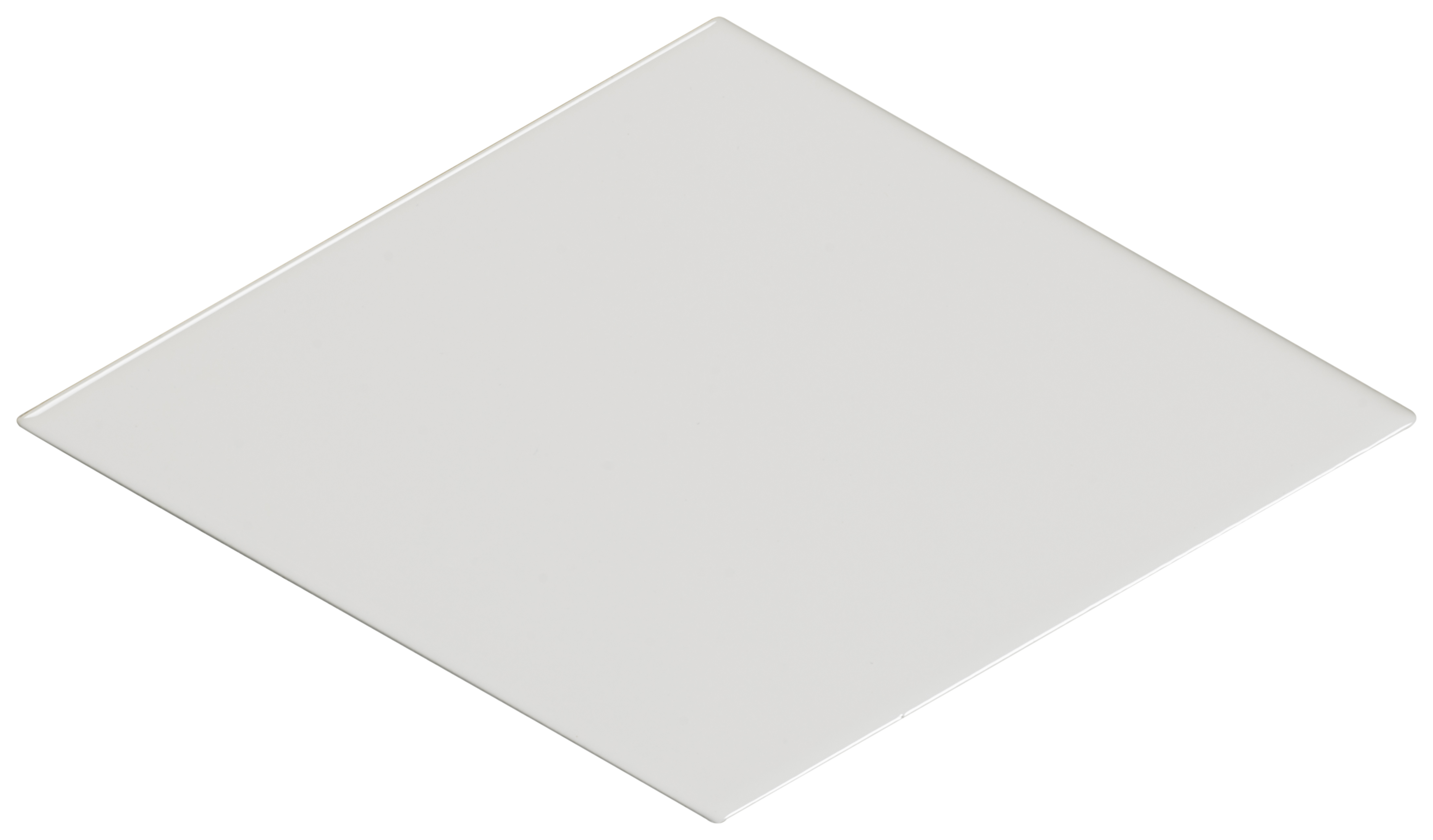 Wickes Boutique Lozenge White Gloss Ceramic Wall Tile - Cut Sample