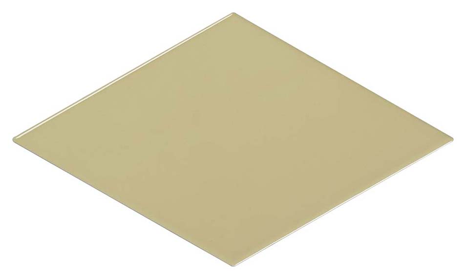 Wickes Boutique Lozenge Yellow Gloss Ceramic Wall Tile - Cut Sample