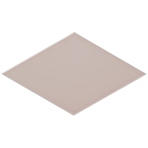 Wickes Boutique Lozenge Pink Gloss Ceramic Wall Tile - 263 x 152mm - Cut Sample