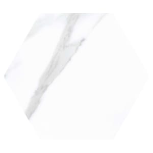 Wickes Boutique Hive Marble Matt Porcelain Wall & Floor Tile - 202 x 175mm - Cut Sample