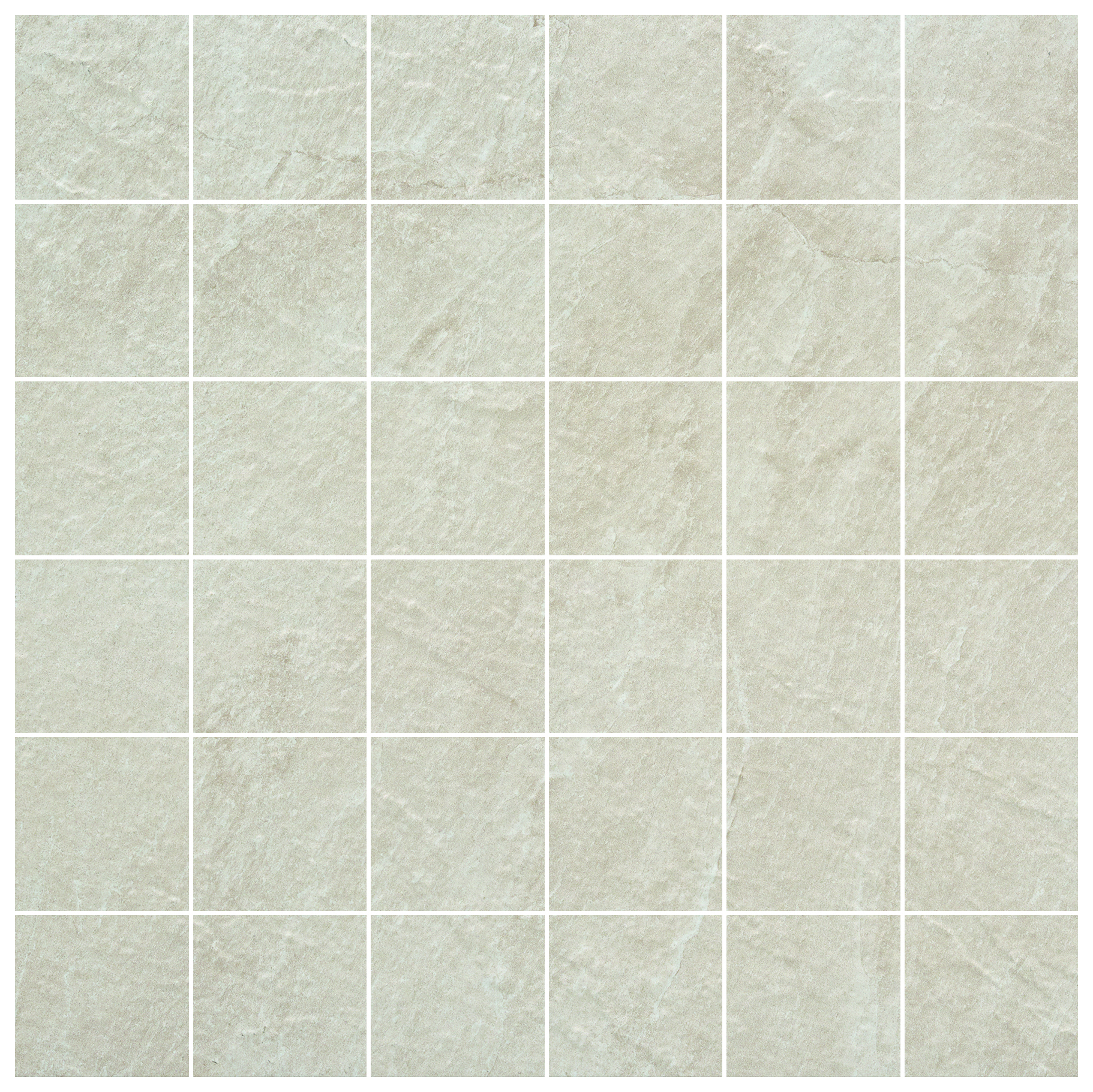 Wickes Boutique Lava Bone Matt Porcelain Wall & Floor Mosaic Tile Sheet - Cut Sample