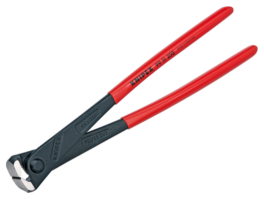 Knipex KPX9911250 10" Plastic Coated Handles High Leverage Concreter's Nippers - 250mm