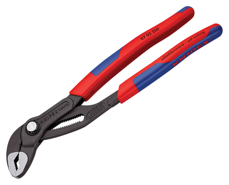 Knipex KPX8702250 10" Cobra Water Pump Pliers Multi-Component Grip - 250mm