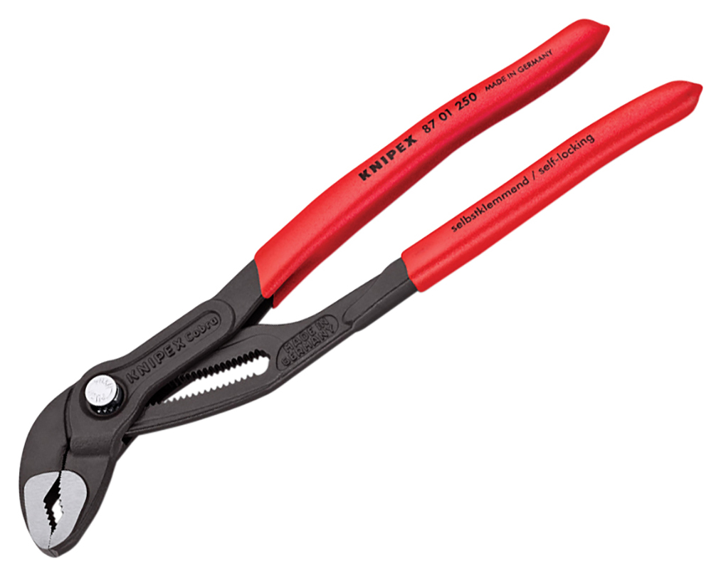 Knipex KPX8701250 10" Cobra® PVC Grip Water Pump Pliers - 250mm