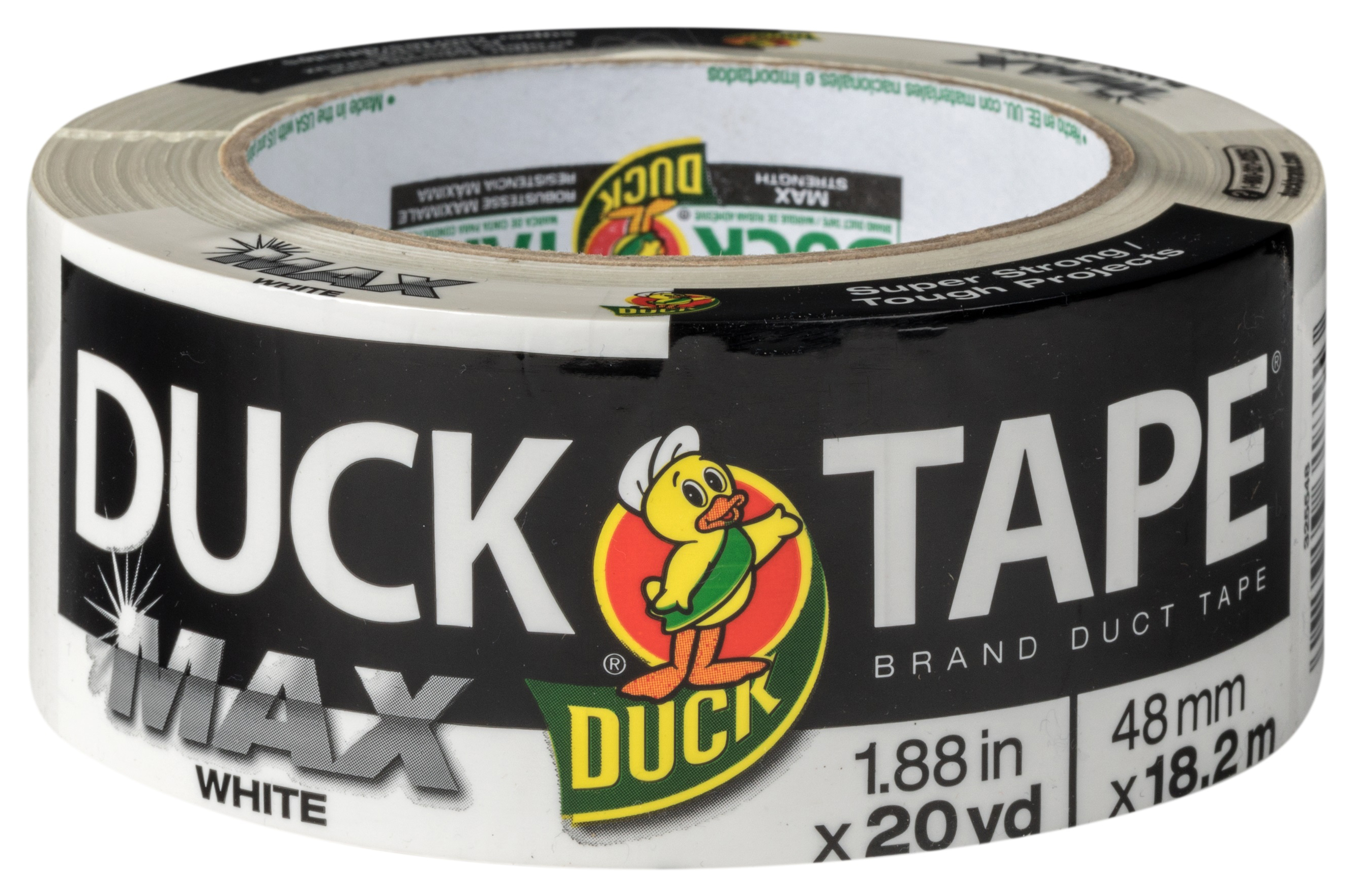 Duck Max Strength White Cloth Tape - 48mm x 18.2m