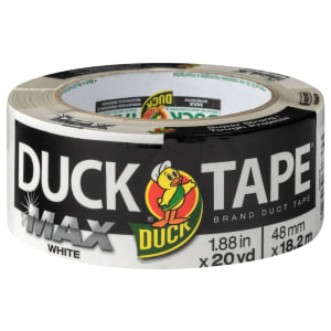 Duck Max Strength White Cloth Tape - 48mm x 18.2m