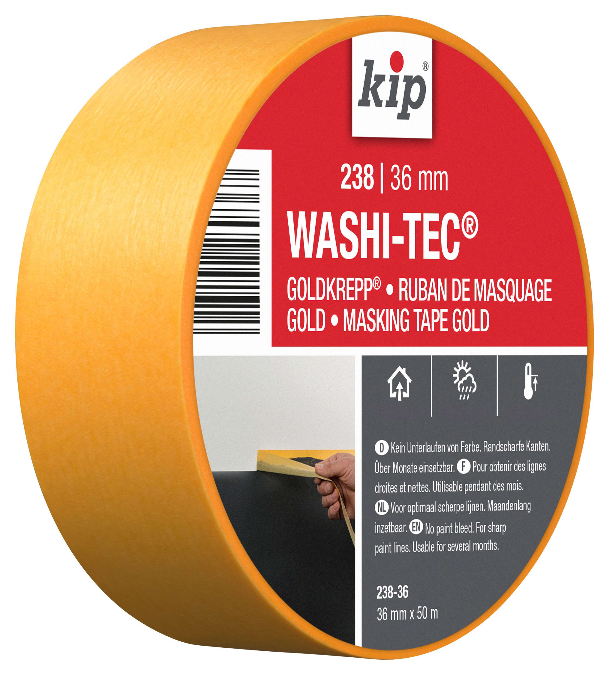 Kip WashiTec Premium Masking Tape 36mm x 50m Wickes.co.uk
