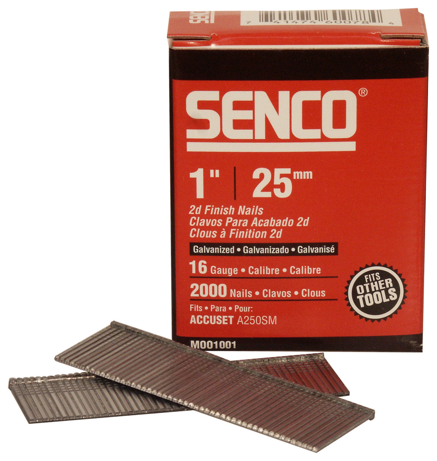 Senco RX13EAA 16-Gauge 25mm Galvanised Straight Brad Nails