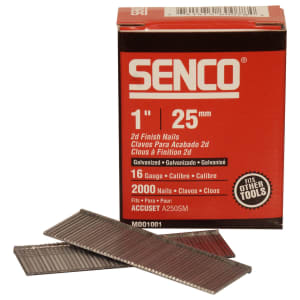 Senco RX13EAA 16-Gauge 25mm Galvanised Straight Brad Nails - Pack of 2000