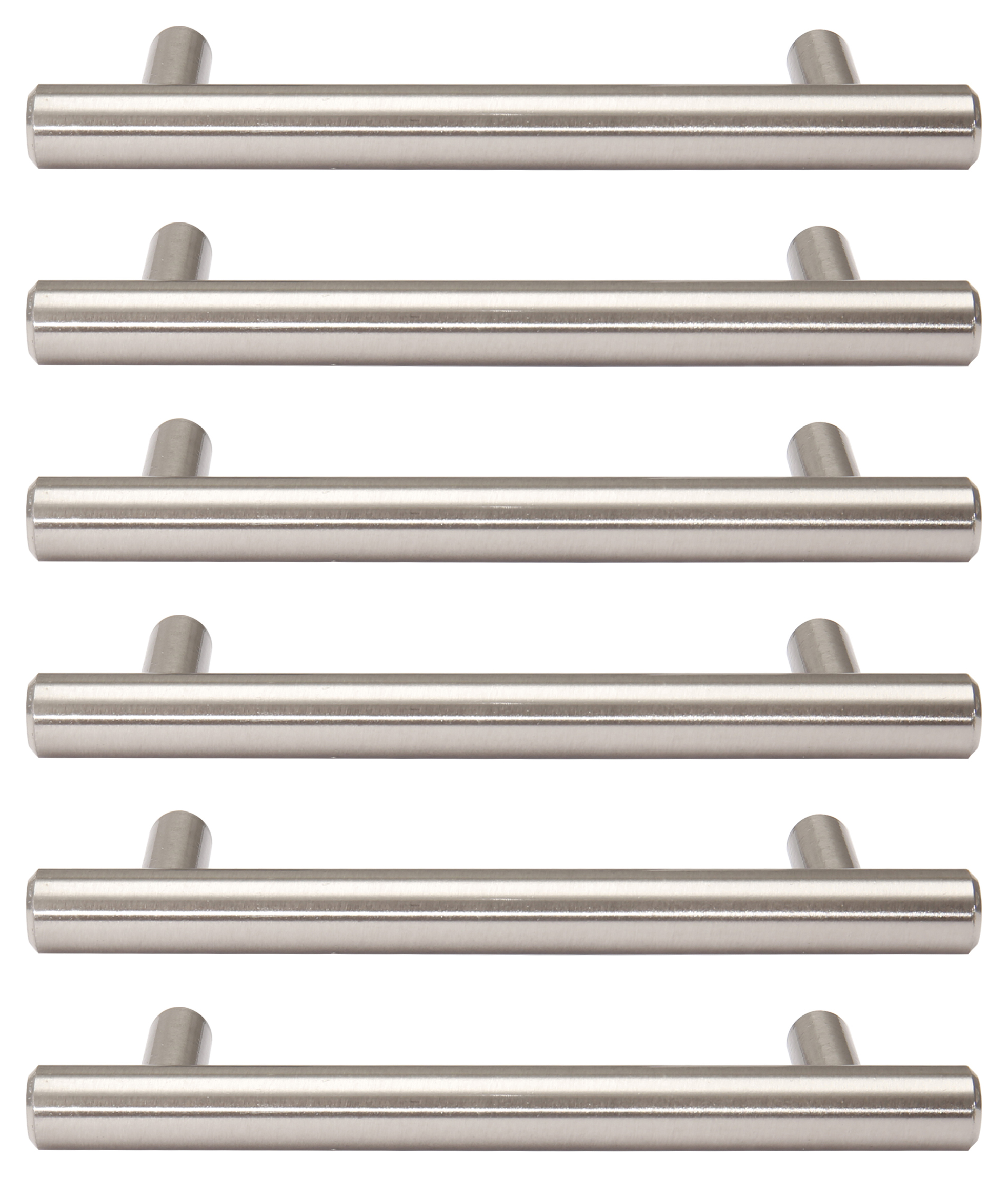 T Bar Polished Chrome Cabinet Handle - 135mm - Pack of 6