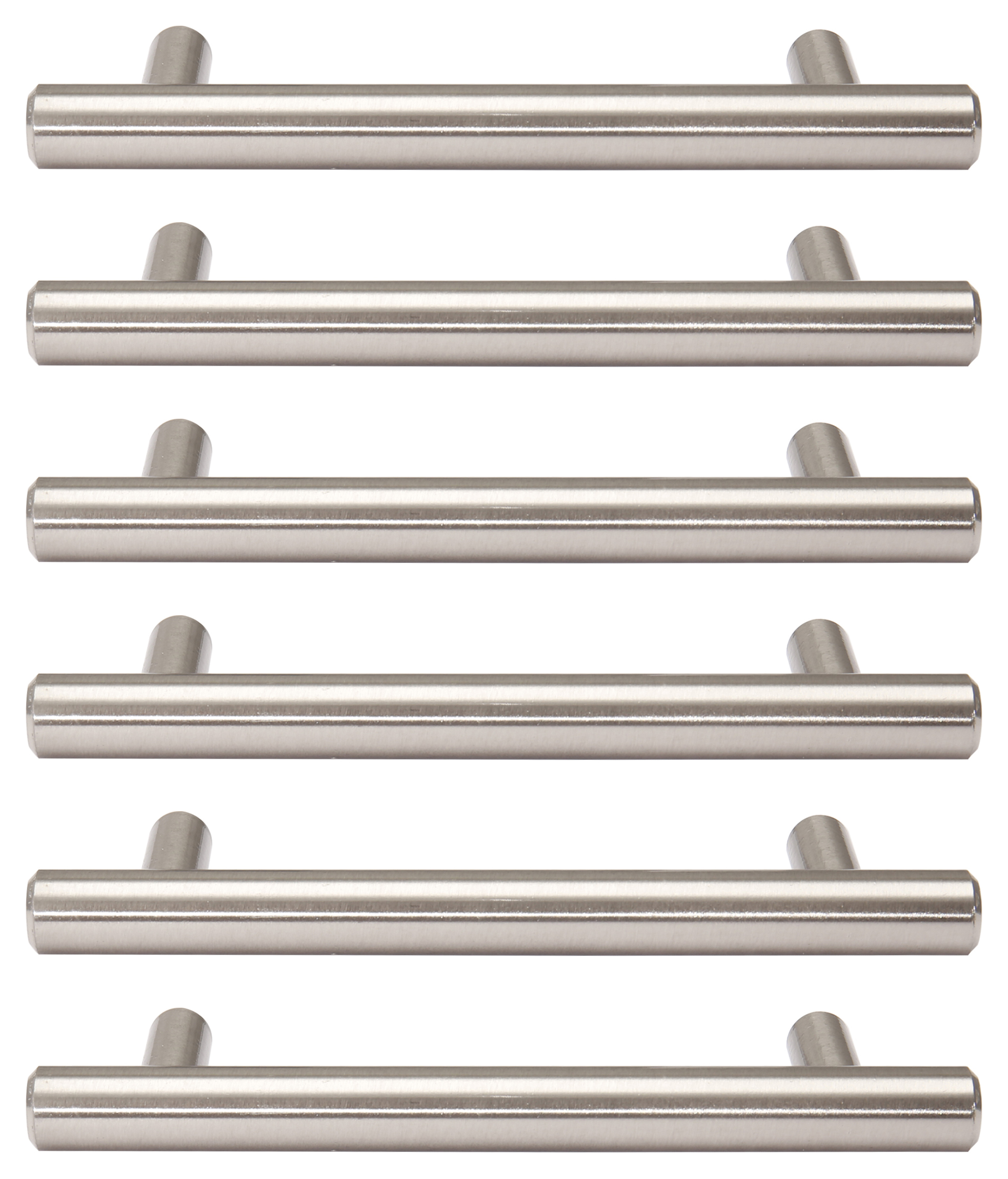 Traditional Cabinet Pull Bar, Stainless Steel, 2-pk