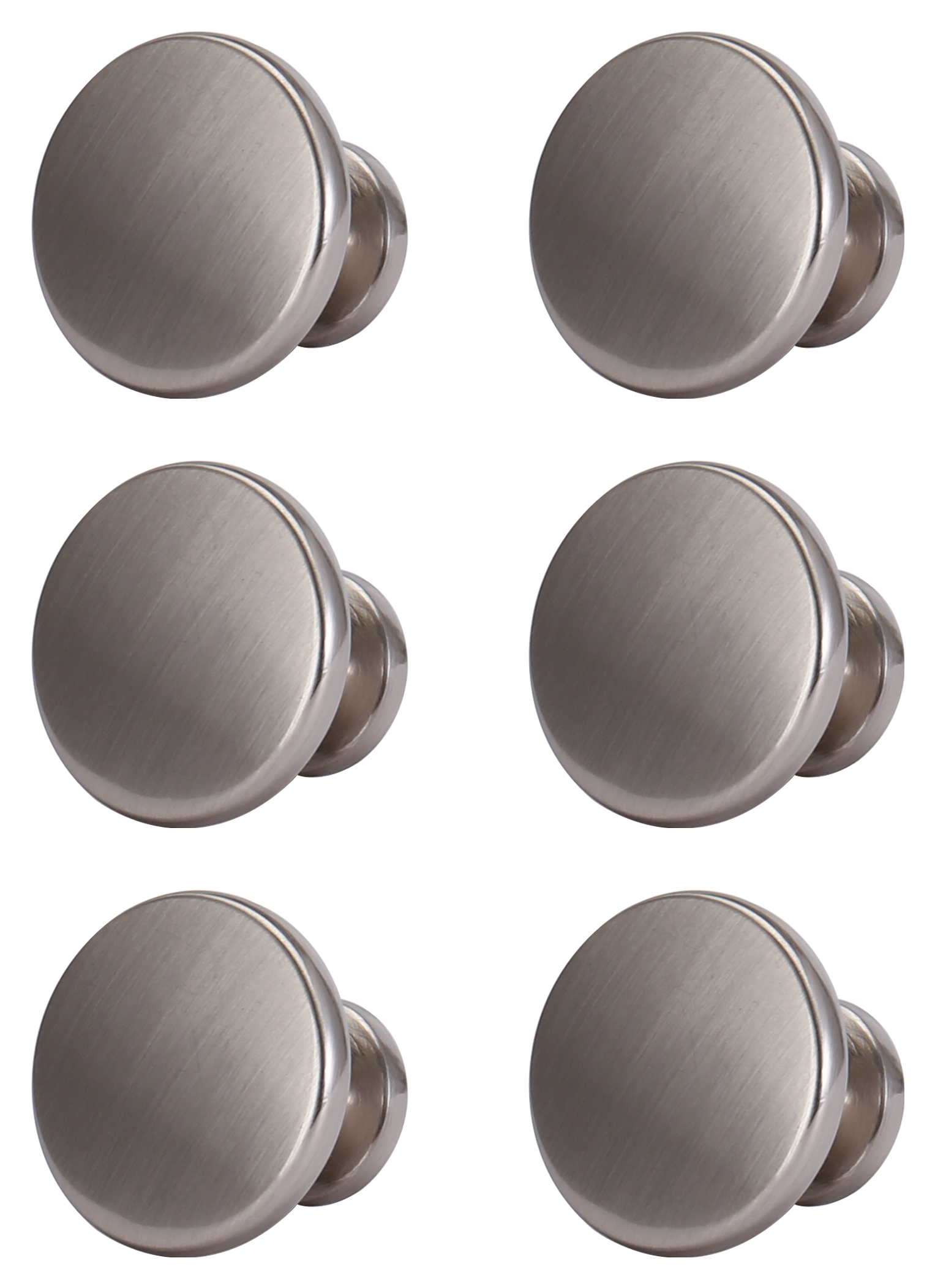 Wickes Victorian Brushed Nickel Cabinet Knob - 30mm - Pack of 18