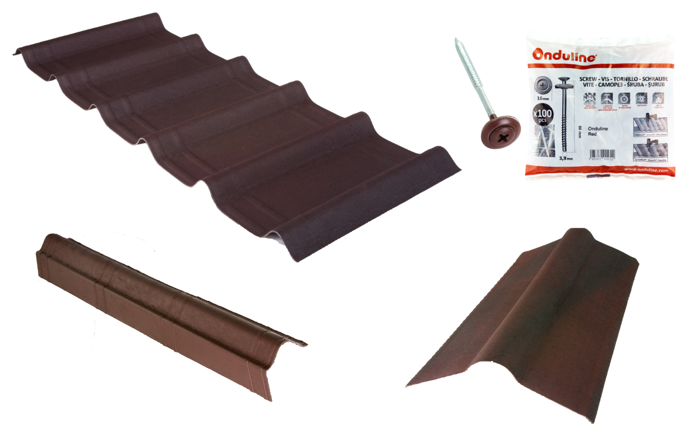 Onduline Onduvilla Shed Roof Kit For 8 x 6ft Roofs - Brown