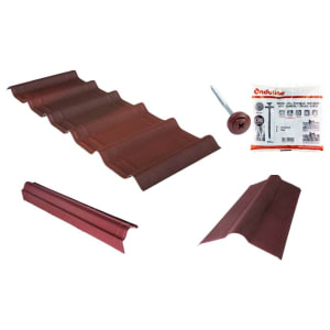 Onduline Onduvilla Shed Roof Kit For 6 x 4ft Roofs - Red
