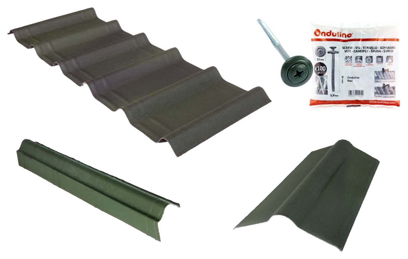 Onduline Onduvilla Shed Roof Kit For 6 x 4ft Roofs - Green