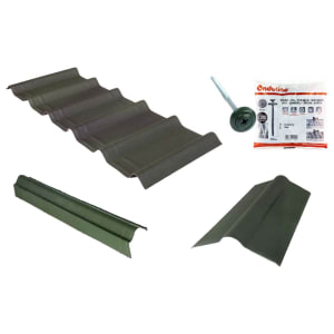 Onduline Onduvilla Shed Roof Kit For 6 x 4ft Roofs - Green