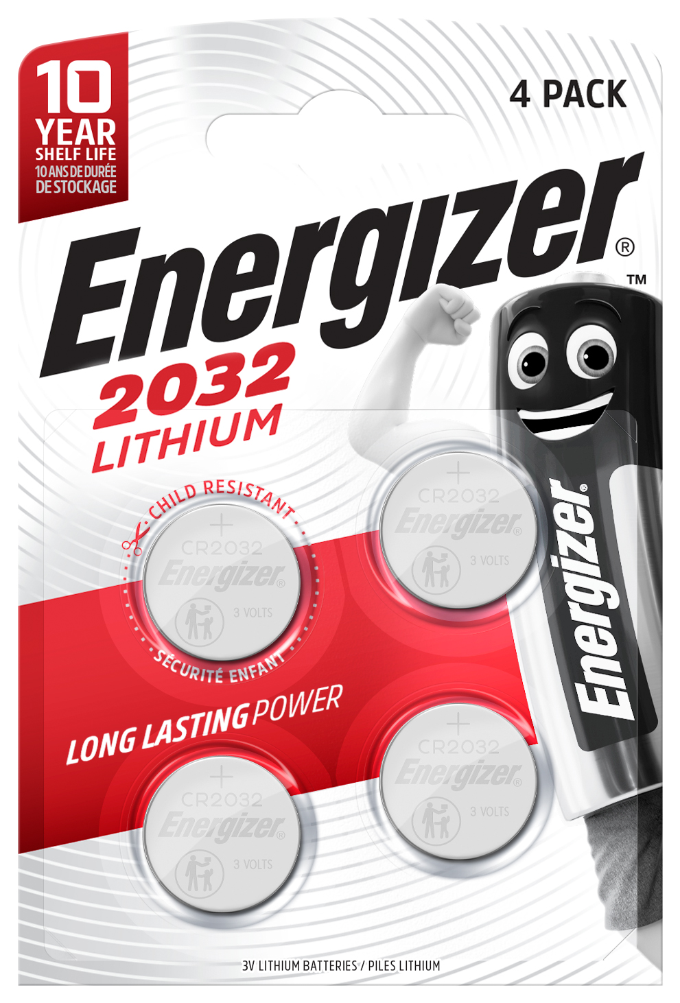 Energizer CR2032 BP4 Li-ion Batteries - Pack of 4