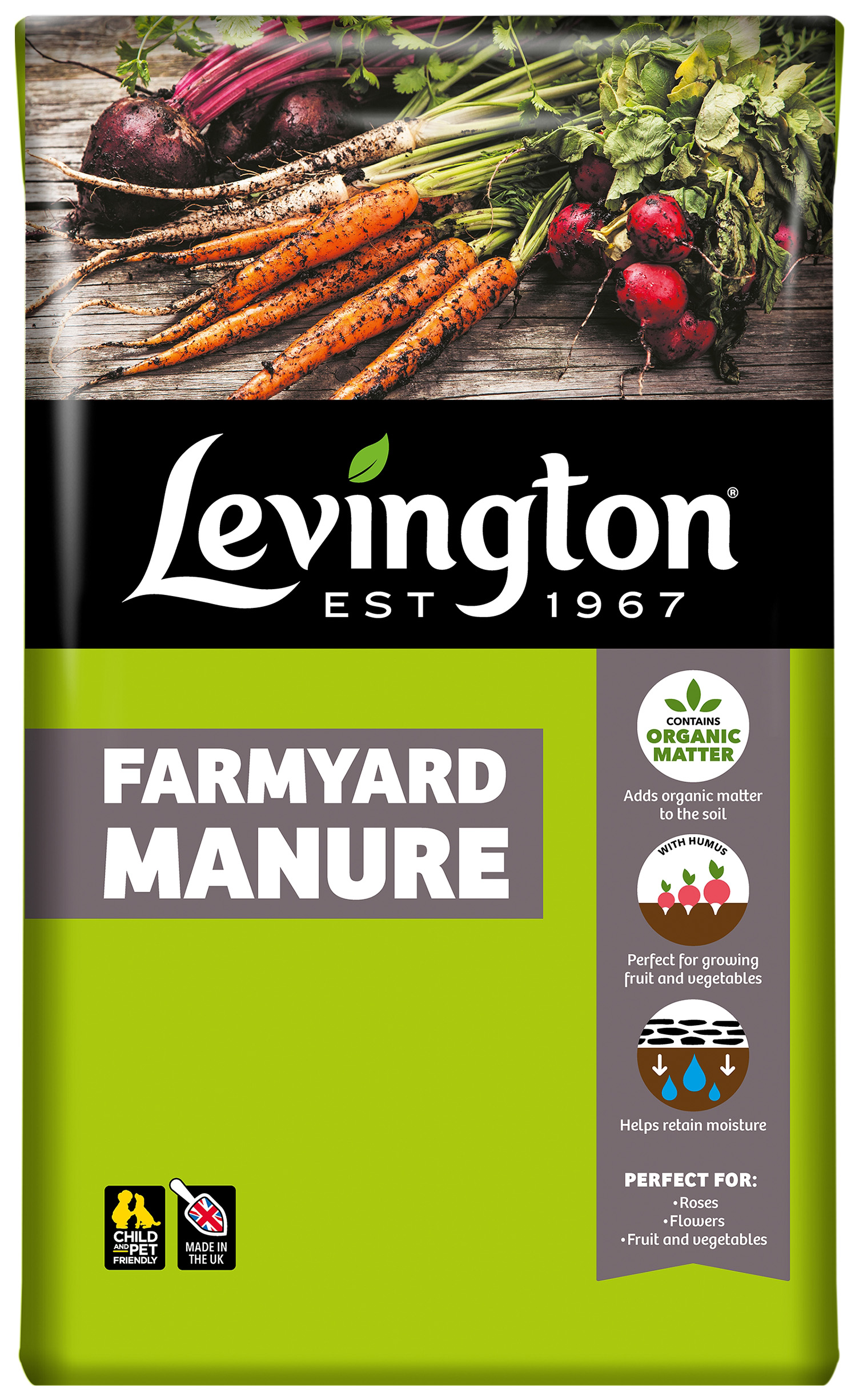 Levington Organic Peat Free Farmyard Manure - 50L