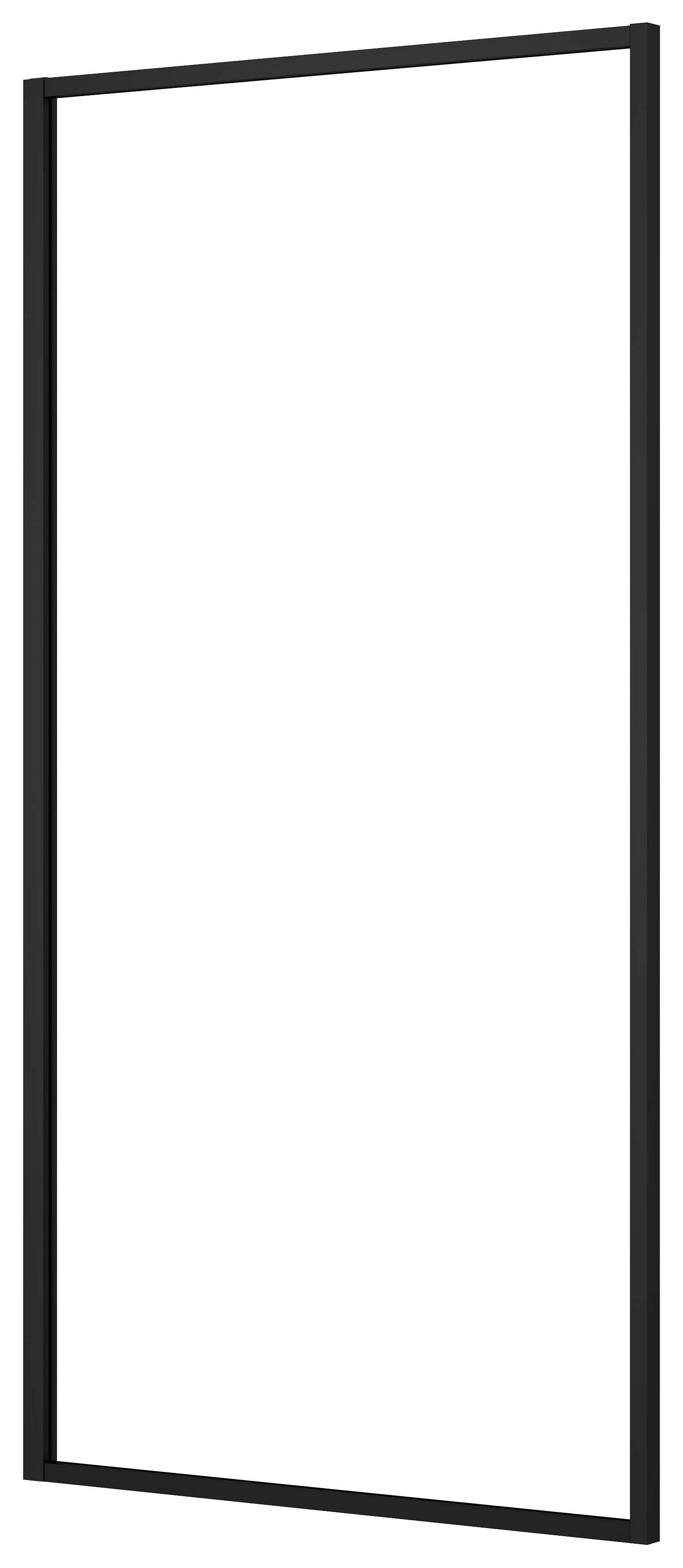 Nexa By Merlyn 8mm Black Framed Fixed Square Panel Bath Screen - 1500 x 800mm