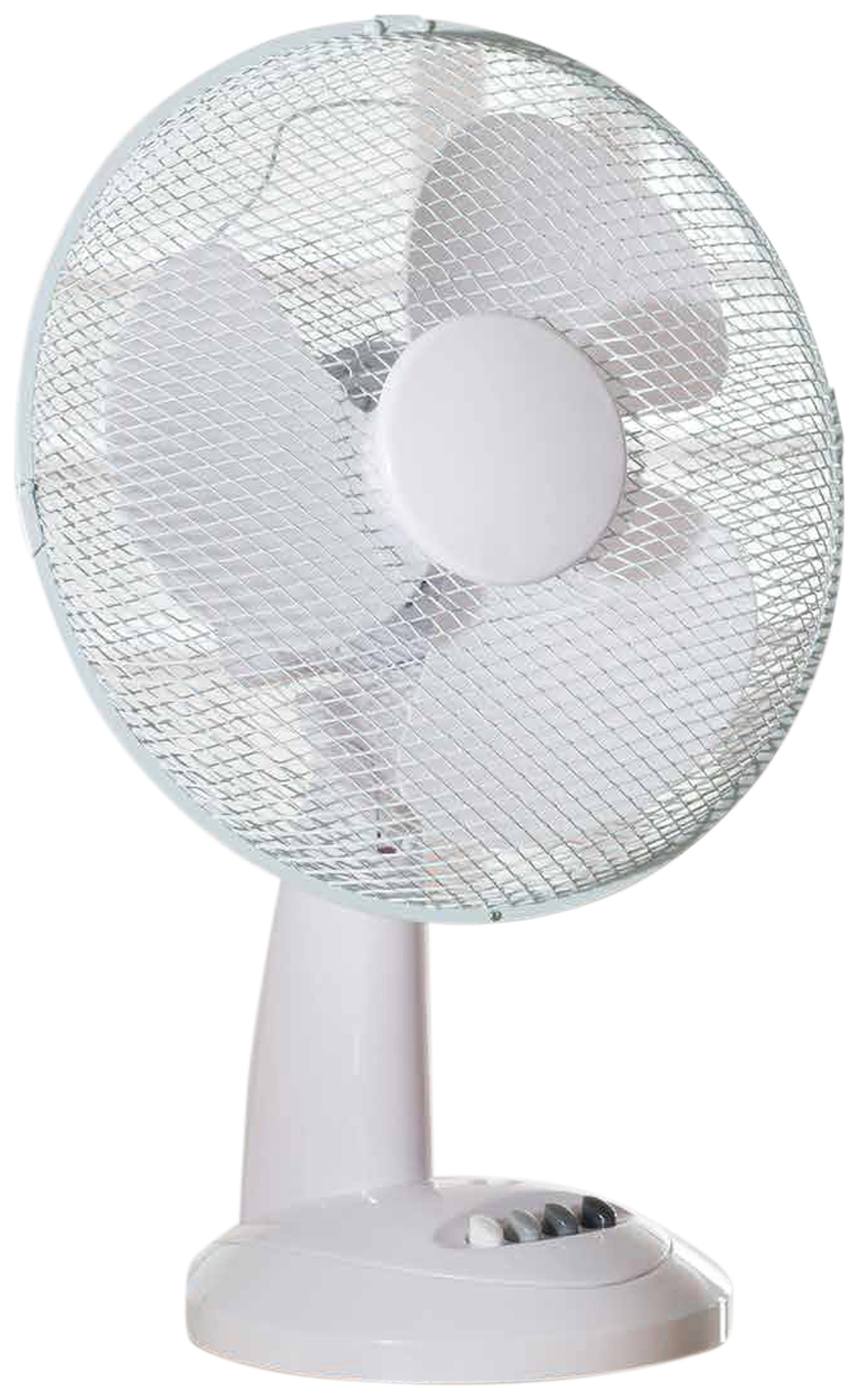 Fine Elements White Desktop or Table Top Fan - 12in