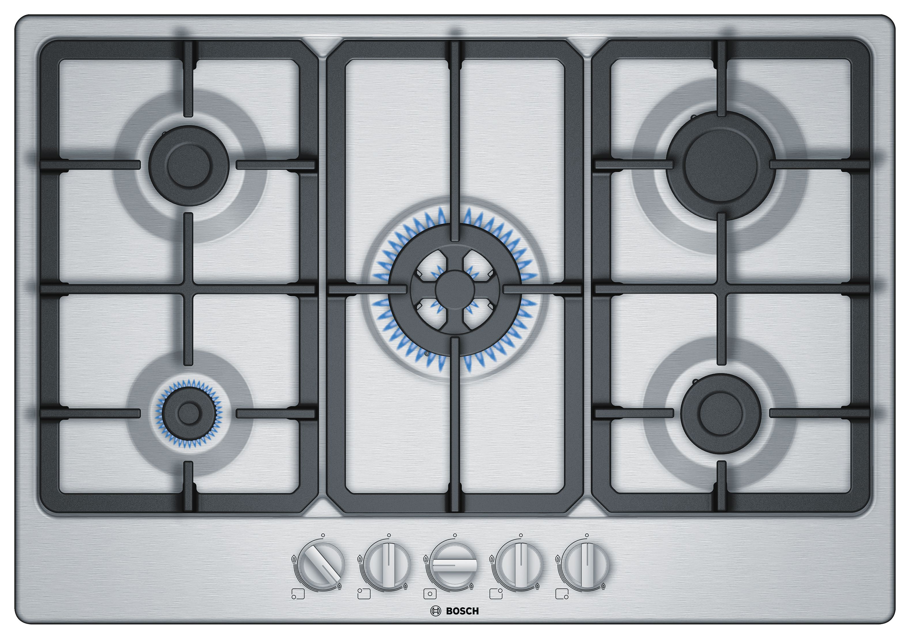 Bosch PGQ7B5B90 Series 4 75cm Gas Hob - Silver