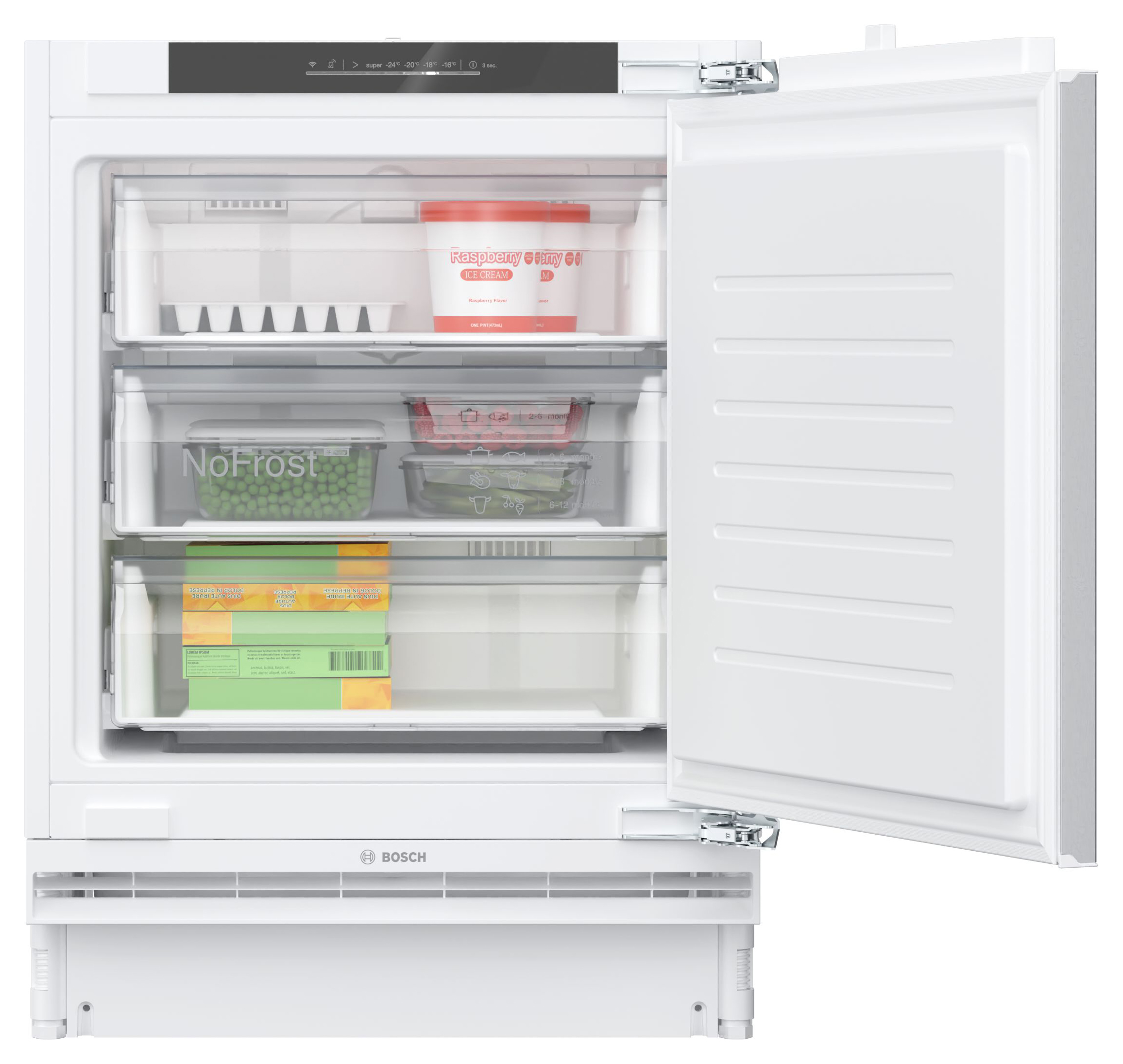 Bosch Series 4 GUN21VFE0G Built Under Integrated Freezer - White