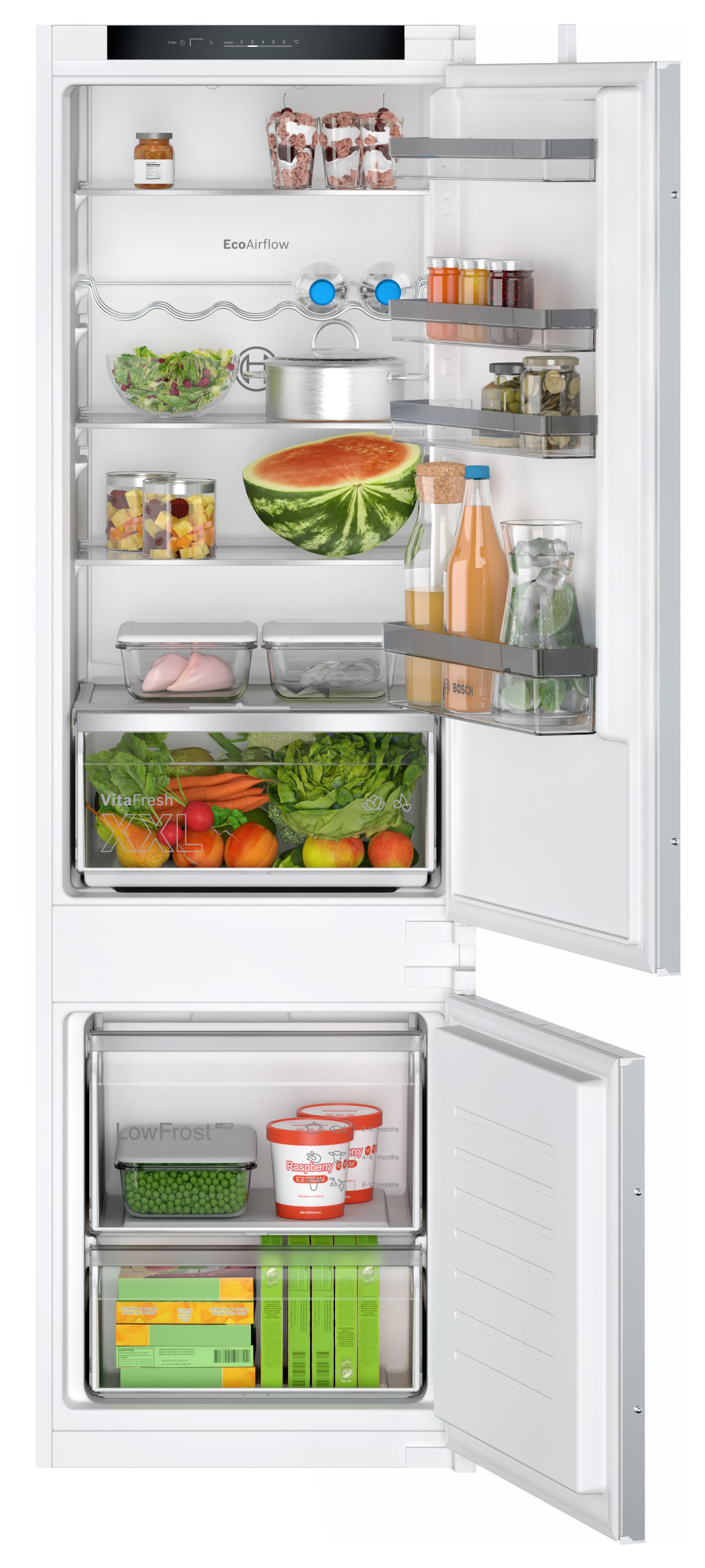 Mid height deals integrated fridge