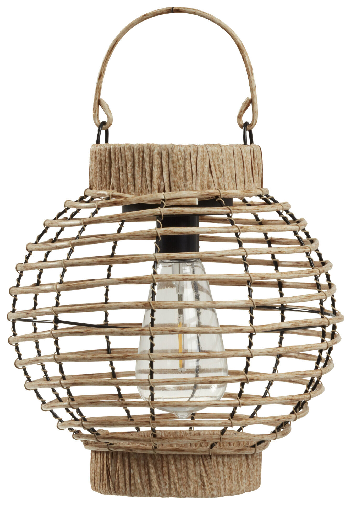 Smart Solar Faux Rattan Terra Lantern