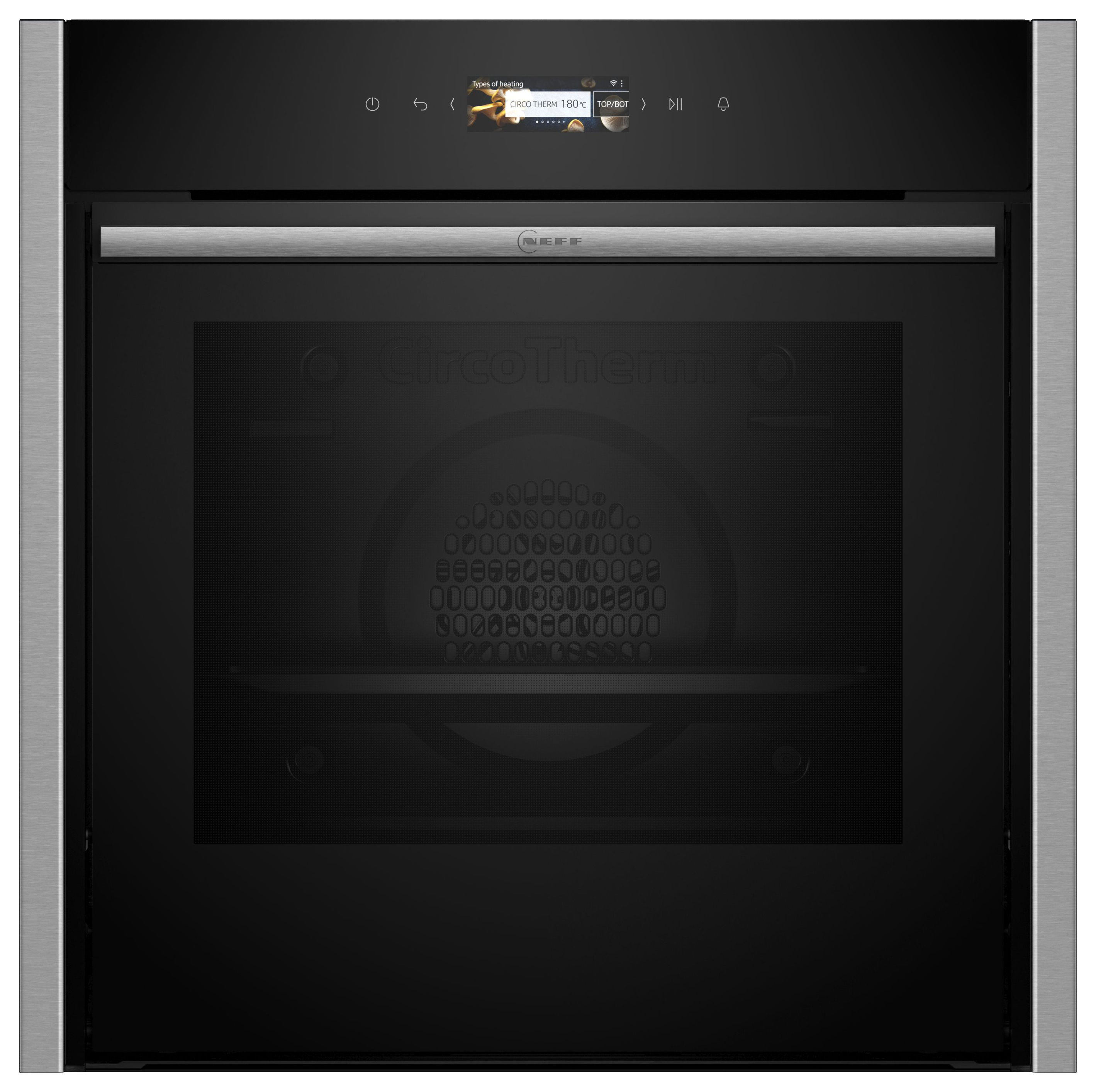 NEFF B54CR31N0B N70 Single Multi Function Oven with Slide & Hide Door - Stainless Steel