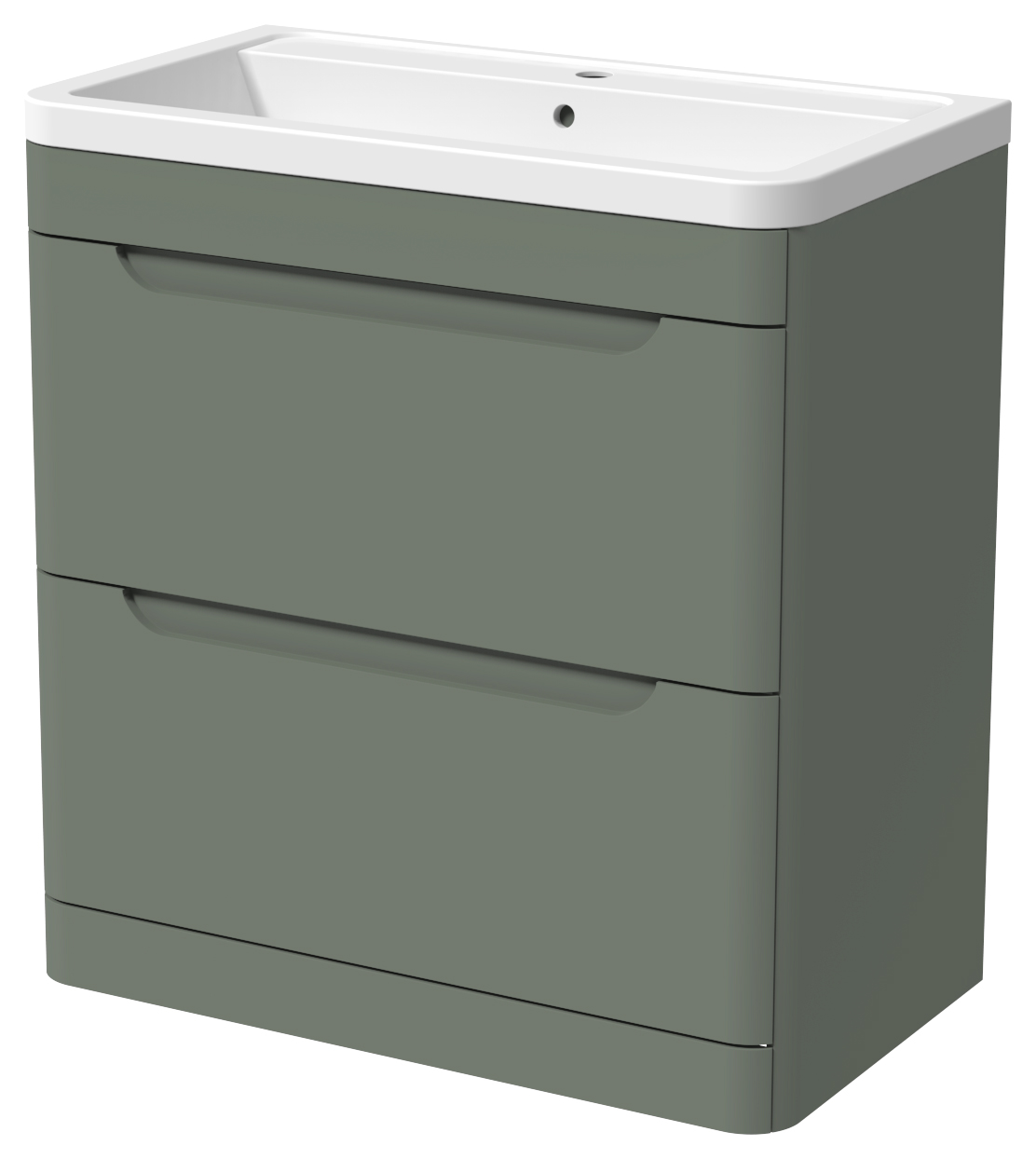 Wickes Malmo Reed Green Freestanding J Pull Vanity