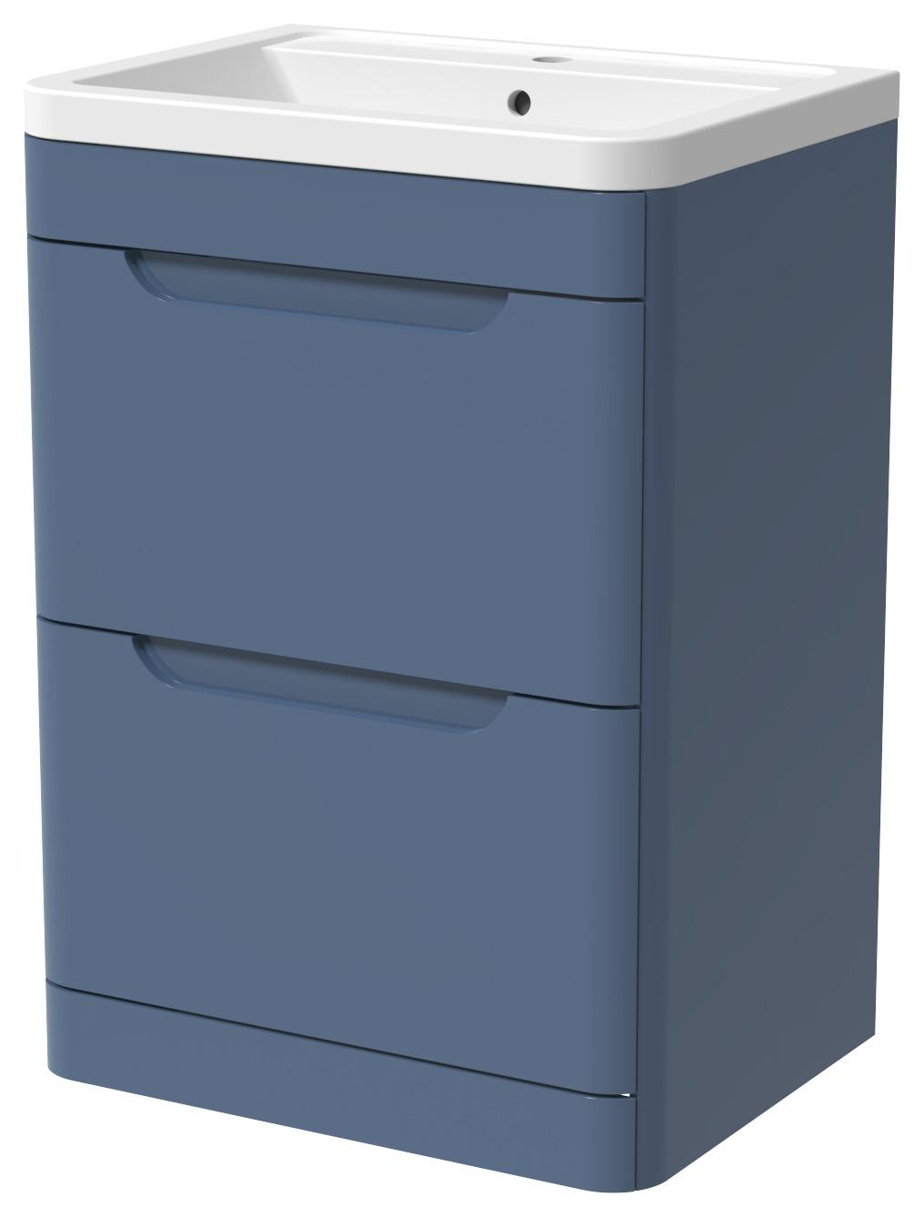 Wickes Malmo Misty Blue Freestanding J Pull Vanity Unit & Basin - 600mm