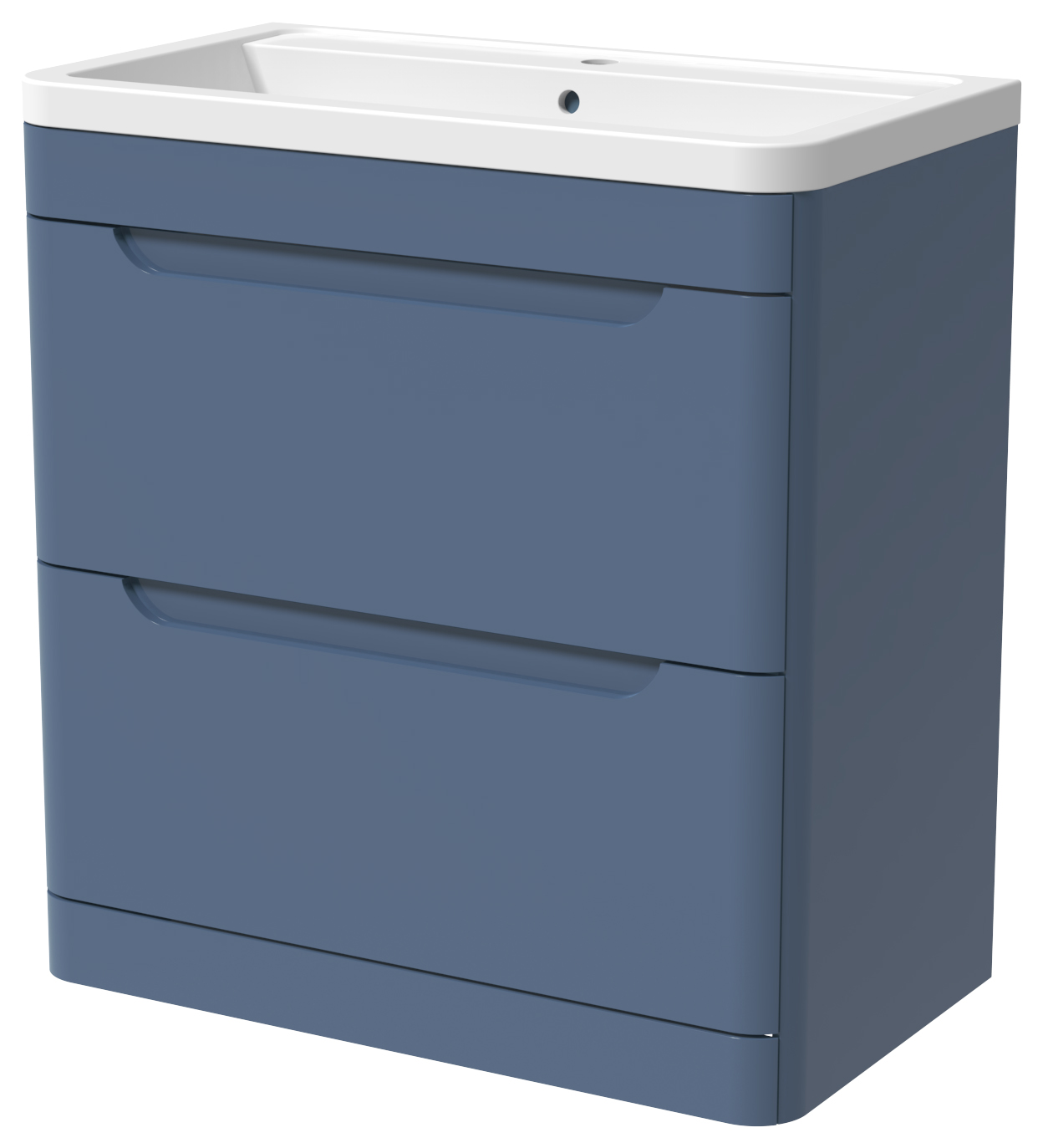 Wickes Malmo Misty Blue Freestanding J Pull Vanity Unit & Basin - 800mm