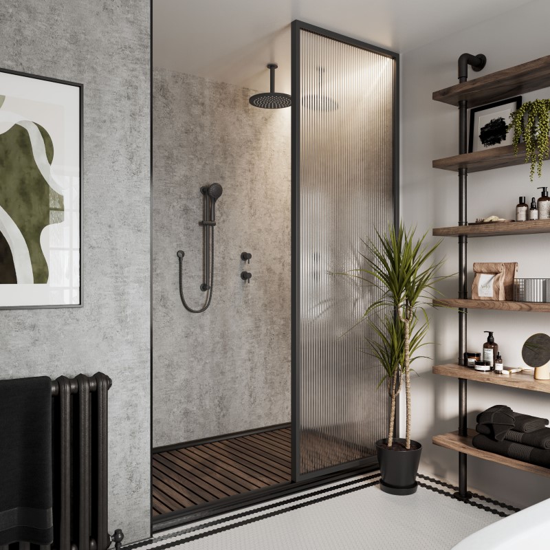Multipanel Linda Barker Hydrolock Concrete Elements Shower Panel - 2400 x 1200 x 11mm