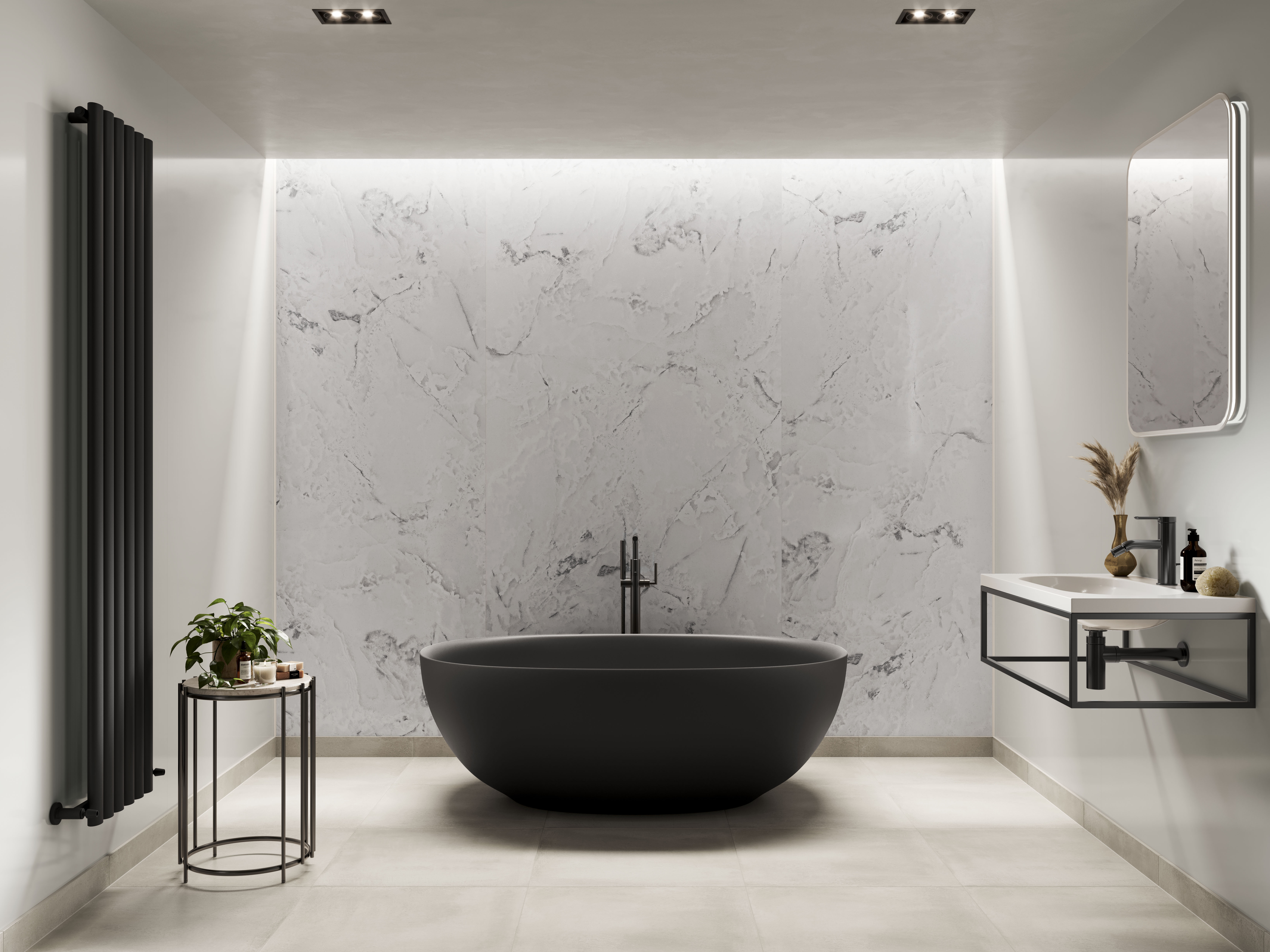 Multipanel Linda Barker Unlipped Onyx Marble Shower Panel - 2400 x 900 x 11mm