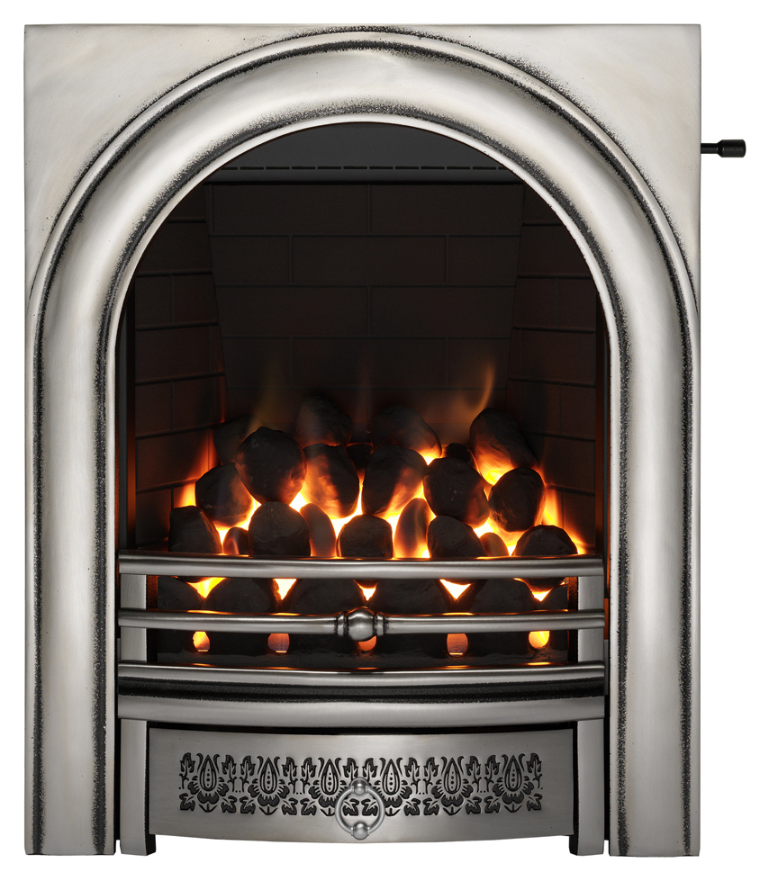 Focal Point Arch Chrome Fingerslide Full Depth Gas Fire