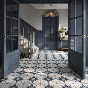Greco Star Blue Matt Porcelain Wall & Floor Tile - 330 x 330mm