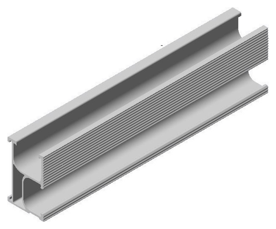 Fastensol F-MR-S Silver Mounting Rail - 3.3m