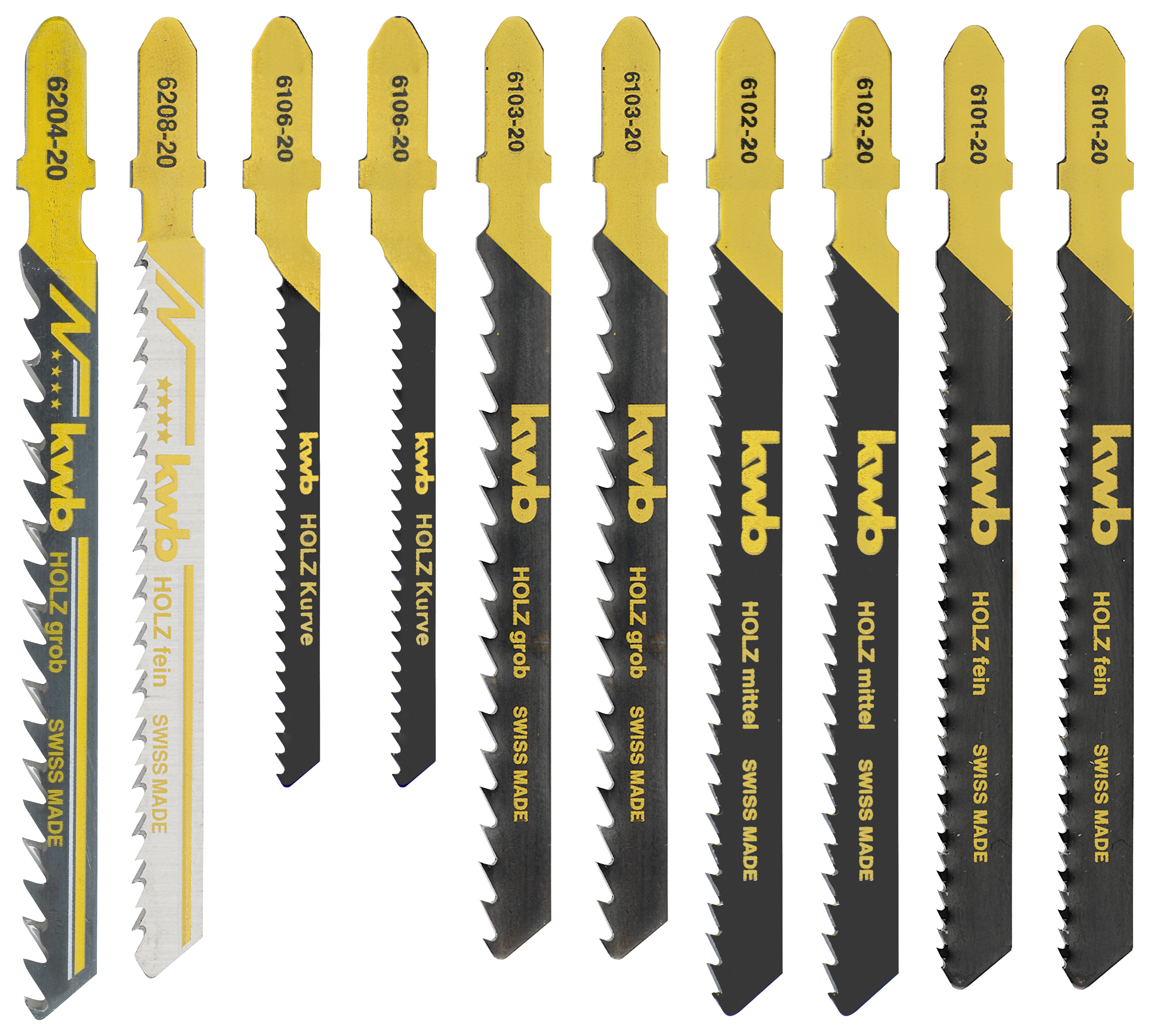 Einhell 10 Piece T-Shank Mixed Jigsaw Blade Set