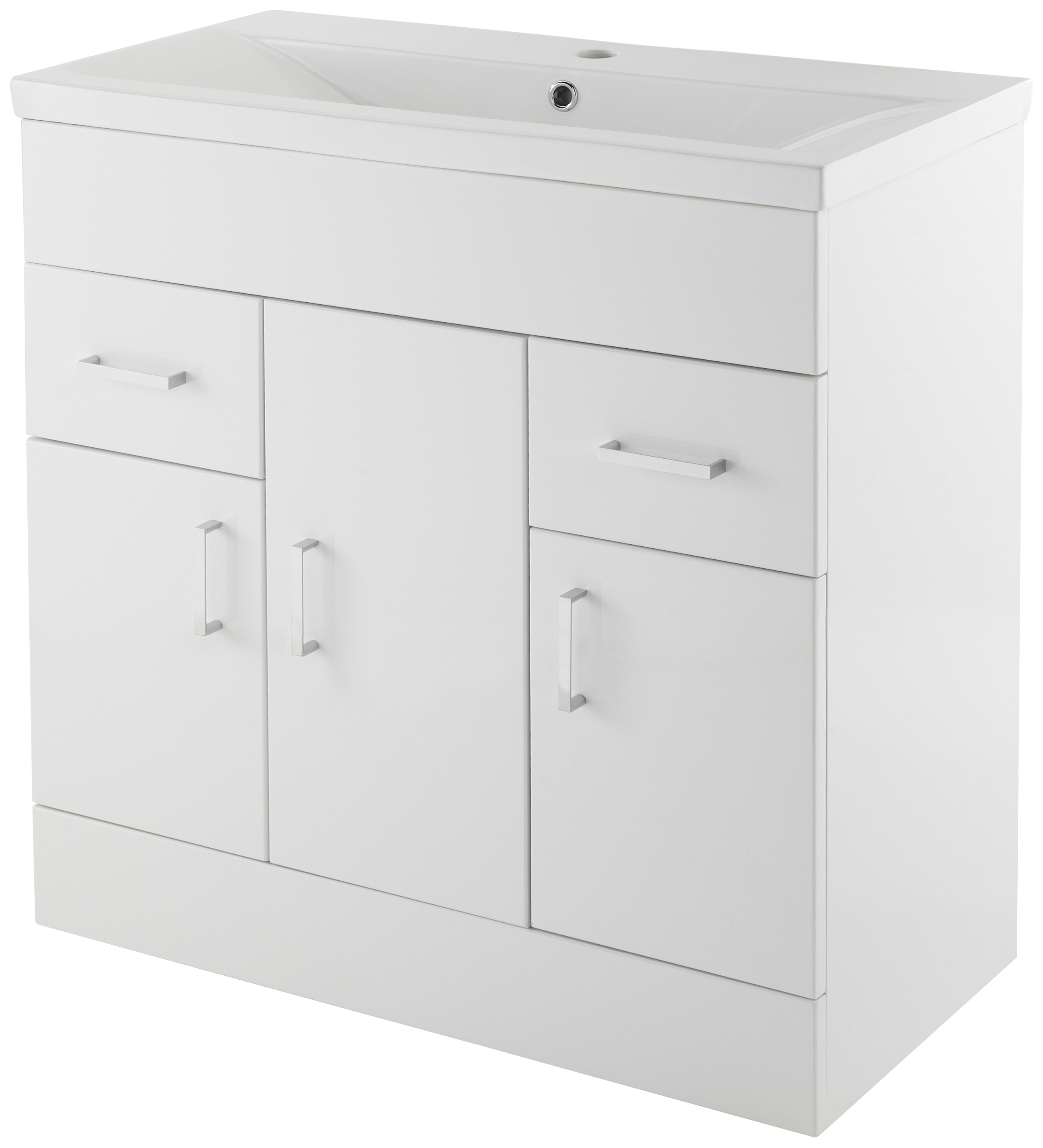Nuie Eden White Gloss Vanity Unit & Basin - 800 x 794mm
