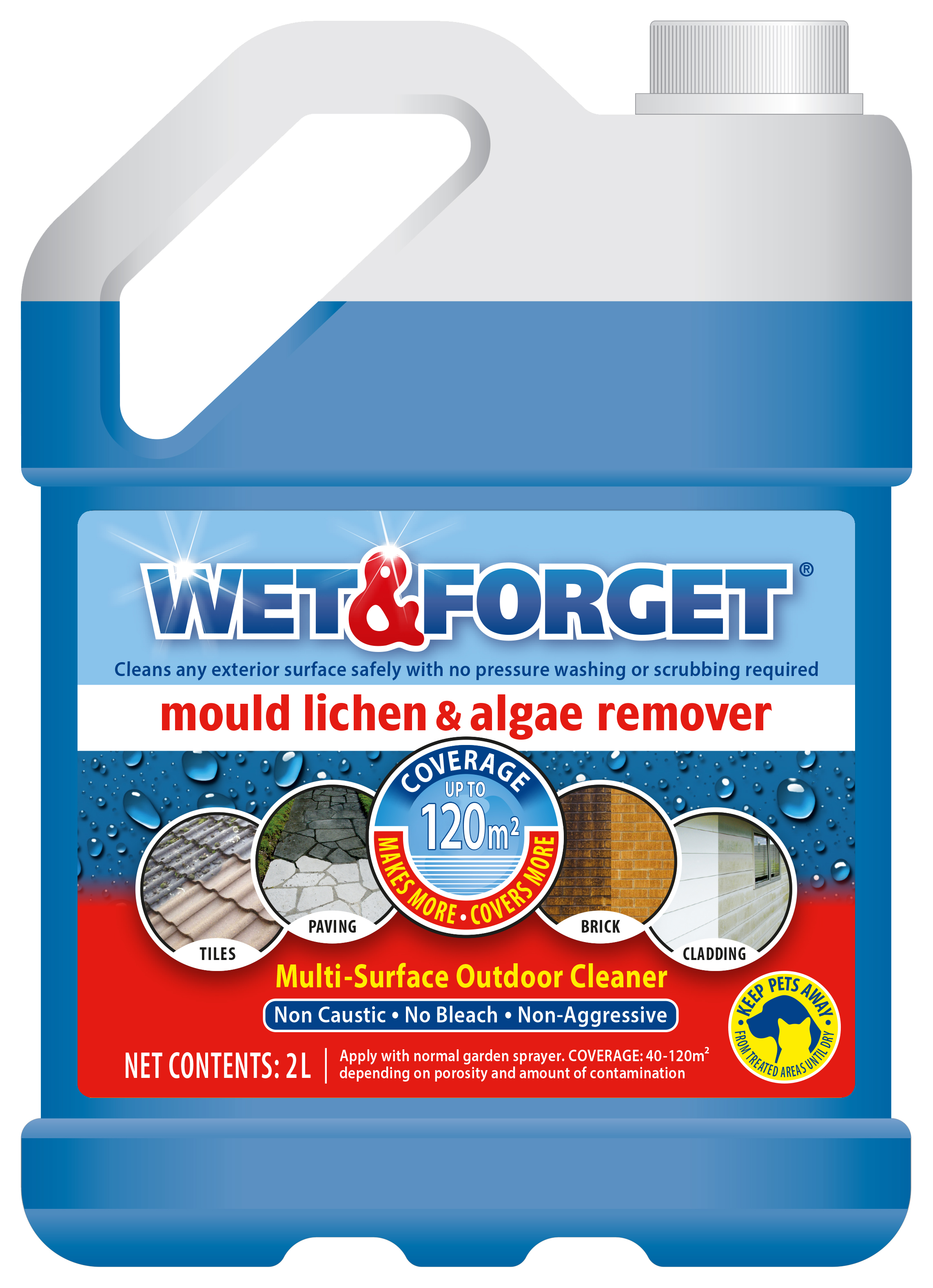 Wet & Forget Mould Lichen & Algae Remover - 2L