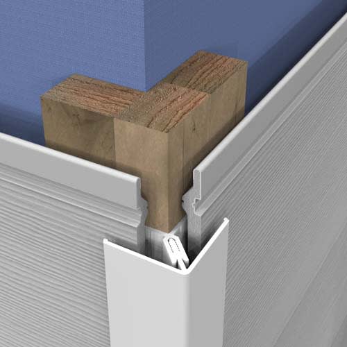 2 Part White External Corner Trim 45 x 45 x 3000mm Wickes.co.uk