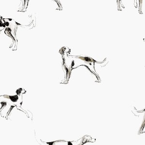 Joules Sketchy Dogs Crme Wallpaper - 10m x 52cm