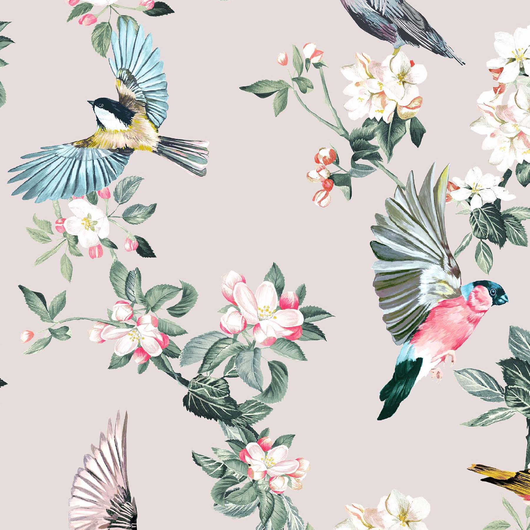 Joules Handford Garden Birds Antique Crème Wallpaper -