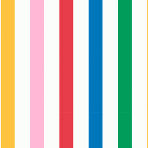 Joules Country Critters Chunky Stripe White/Rainbow Wallpaper - 10m x 52cm